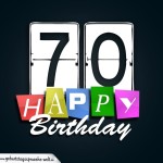 Schone Happy Birthday Geburtstagskarte zum 70. Geburtstag