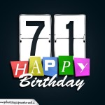 Schone Happy Birthday Geburtstagskarte zum 71. Geburtstag