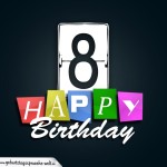 Schone Happy Birthday Geburtstagskarte zum 8. Geburtstag