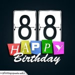 Schone Happy Birthday Geburtstagskarte zum 88. Geburtstag