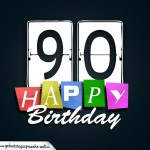 Schone Happy Birthday Geburtstagskarte zum 90. Geburtstag