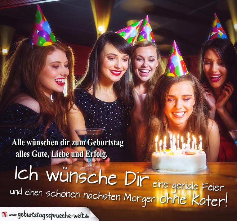 Geburtstagskarte Feier schön für Frauen!