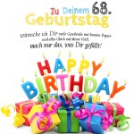 68. Geburtstag Geburtstagskarte