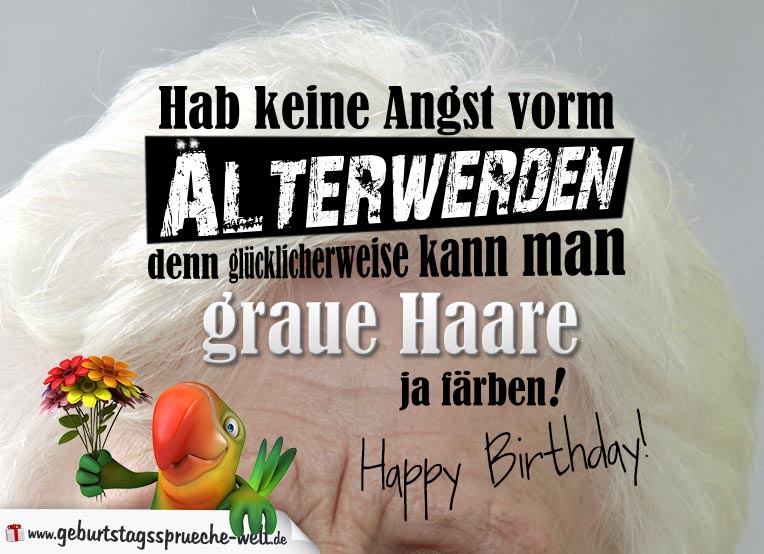 Lustige Geburtstagsspruche Zum Geburtstag Graue Haare