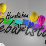 Herzlichen Glückwunsch zum Geburtstag als Bild zum Versenden