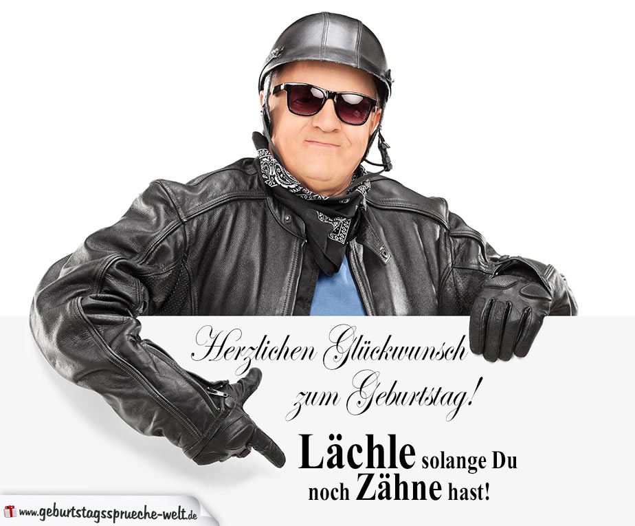 Lustige Geburtstagskarte immer Lächeln GeburtstagssprücheWelt