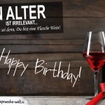 Geburtstagssprüche - Zum Geburtstag eine Flasche Wein