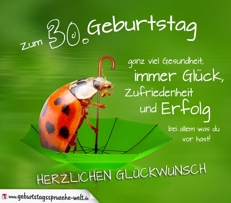30. Geburtstag Karte Herzlichen Glückwunsch GeburtstagssprücheWelt