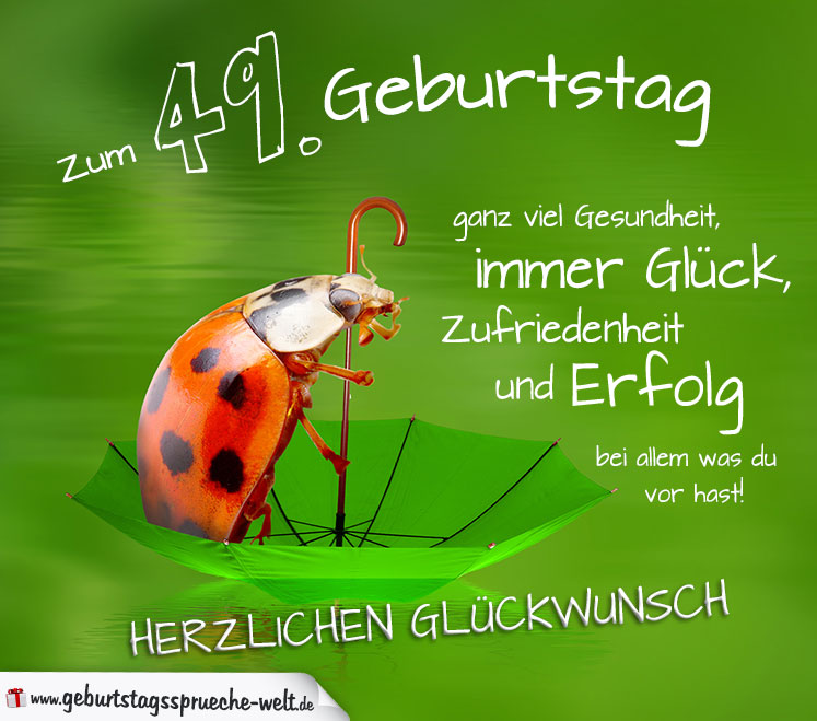 49. Geburtstag Karte Herzlichen Glückwunsch GeburtstagssprücheWelt