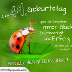Geburtstagskarte mit Marienkäfer auf Regenschirm zum 49. Geburtstag