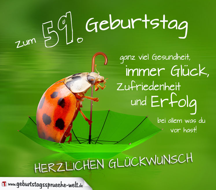59. Geburtstag Karte Herzlichen Glückwunsch GeburtstagssprücheWelt