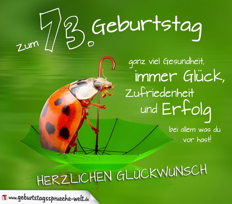 73. Geburtstag Karte Herzlichen Glückwunsch GeburtstagssprücheWelt