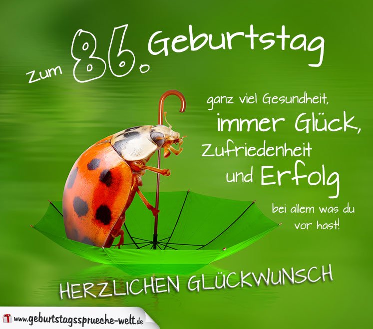 86. Geburtstag Karte Herzlichen Glückwunsch GeburtstagssprücheWelt