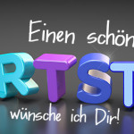 Edle Karte zum Geburtstag mit Bunten 3D-Buchstaben