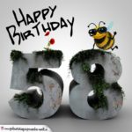 Happy Birthday 3D - 58. Geburtstag