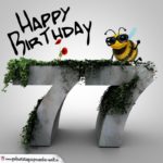 Happy Birthday 3D - 77. Geburtstag