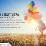 Karte zum Geburtstag mit schönem Spruch