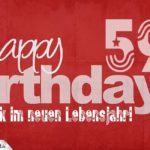 Glückwunsch zum 59. Geburtstag - Happy Birthday