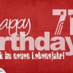 Glückwunsch zum 71. Geburtstag - Happy Birthday