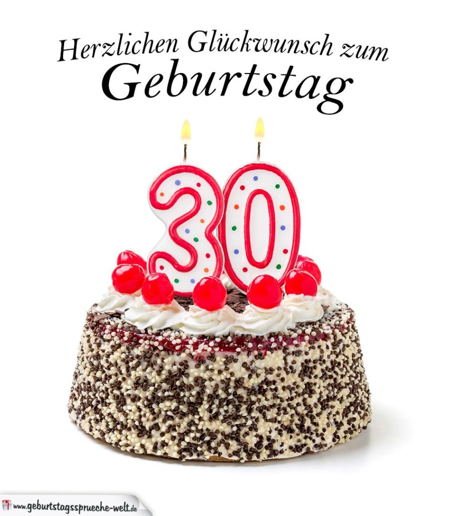 Herzlichen Glückwunsch zum 30. Geburtstag Geburtstagskarte