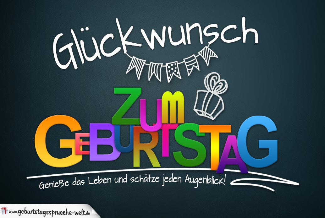 Sprüche zum Geburtstag Karte mit schönem Spruch zum Nachdenken GeburtstagssprücheWelt