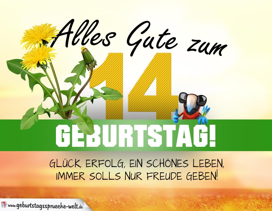 Sprüche alles gute geburtstag zum 14 Glückwünsche zum