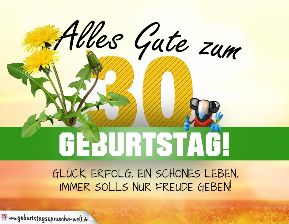 30 Geburtstag Geburtstagskarte Alles Gute Mit Schonem Spruch Geburtstagsspruche Welt