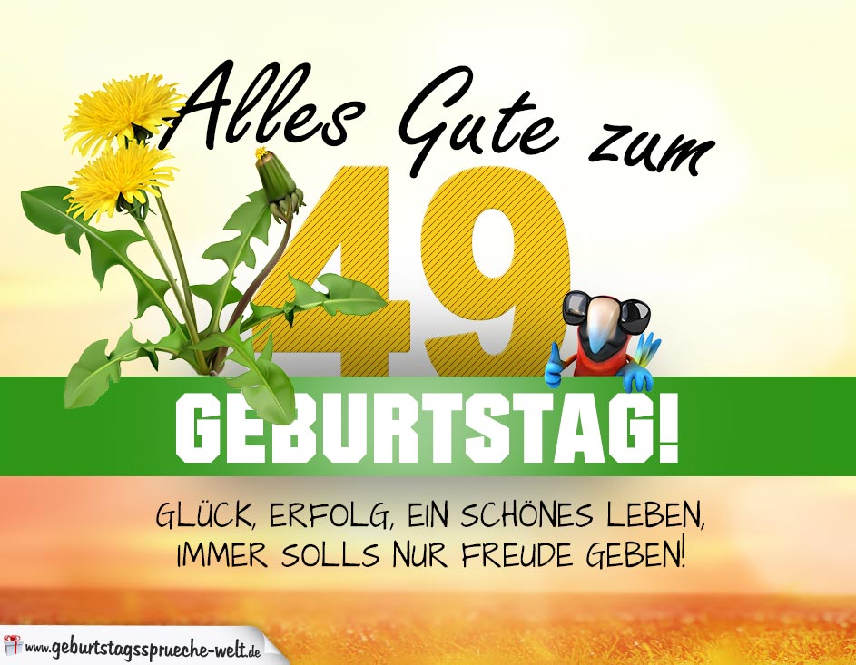 49 Geburtstag Geburtstagskarte Alles Gute Mit Schönem