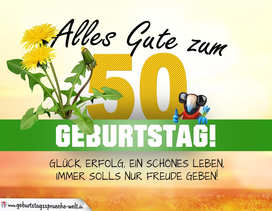 50 Geburtstag Geburtstagskarte Alles Gute Mit Schonem Spruch Geburtstagsspruche Welt