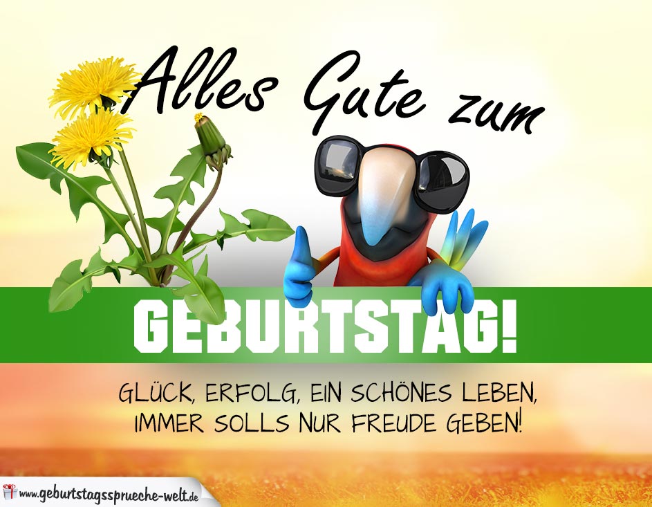 Geburtstagskarte ALLES GUTE mit schönem Spruch