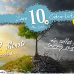 10. Geburtstag - Geburtstagskarte 12 Monate Sonnenschein