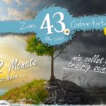 43. Geburtstag - Geburtstagskarte 12 Monate Sonnenschein