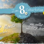 8. Geburtstag - Geburtstagskarte 12 Monate Sonnenschein