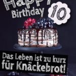 Geburtstagstorte 10. Geburtstag Happy Birthday