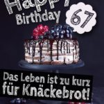 Geburtstagstorte 67. Geburtstag Happy Birthday