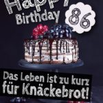 Geburtstagstorte 86. Geburtstag Happy Birthday