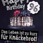 Geburtstagstorte 96. Geburtstag Happy Birthday