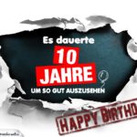 10. Geburtstag Lustige Geburtstagskarte kostenlos