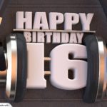 16. Geburtstag Karte Happy Birthday Kopfhörer