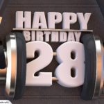 28. Geburtstag Karte Happy Birthday Kopfhörer