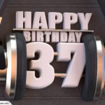 37. Geburtstag Karte Happy Birthday Kopfhörer
