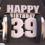 39. Geburtstag Karte Happy Birthday Kopfhörer