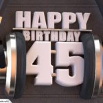 45. Geburtstag Karte Happy Birthday Kopfhörer