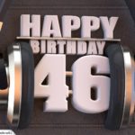 46. Geburtstag Karte Happy Birthday Kopfhörer