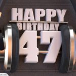 47. Geburtstag Karte Happy Birthday Kopfhörer