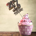 47. Geburtstag Muffin Geburtstagskuchen Happy Birthday