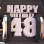 48. Geburtstag Karte Happy Birthday Kopfhörer