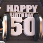 50. Geburtstag Karte Happy Birthday Kopfhörer