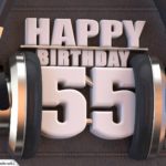 55. Geburtstag Karte Happy Birthday Kopfhörer