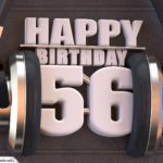 56. Geburtstag Karte Happy Birthday Kopfhörer